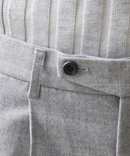 MICHEL KLEIN HOMME (ミッシェルクランオム)の「リラックススラックスパンツ(スラックス・メンズ・ライトグレー/ブラック・MEDIUM/LARGE/X-LARGE)」の10枚目の写真