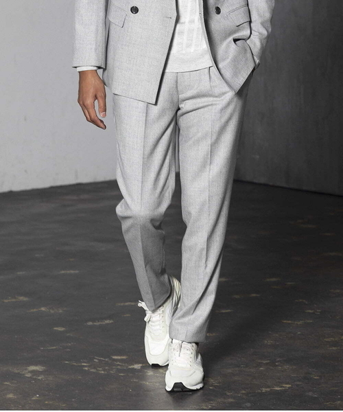 MICHEL KLEIN HOMME (ミッシェルクランオム)の「リラックススラックスパンツ(スラックス・メンズ・ライトグレー/ブラック・MEDIUM/LARGE/X-LARGE)」の4枚目の写真