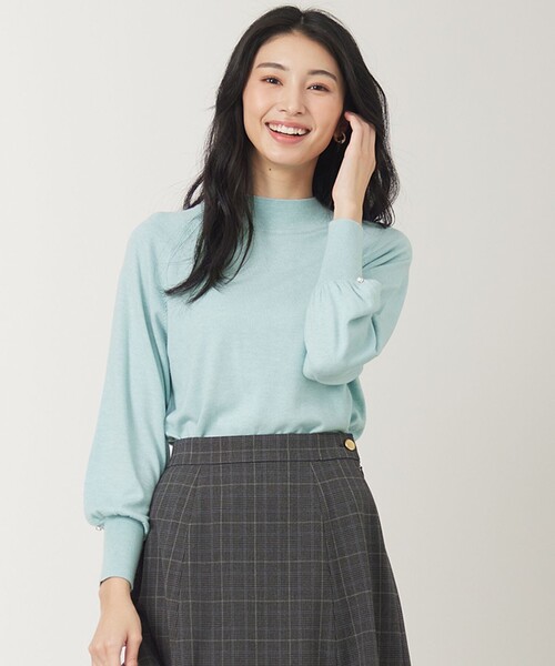 ANY SIS(エニィスィス)の「【洗える】カシミヤブレンドパフ袖 ニット(ニット/セーター・レディース・ピンク系/ブラック系/レッド系/ライトグリーン系/ライトグレー系・2)」の4枚目の写真