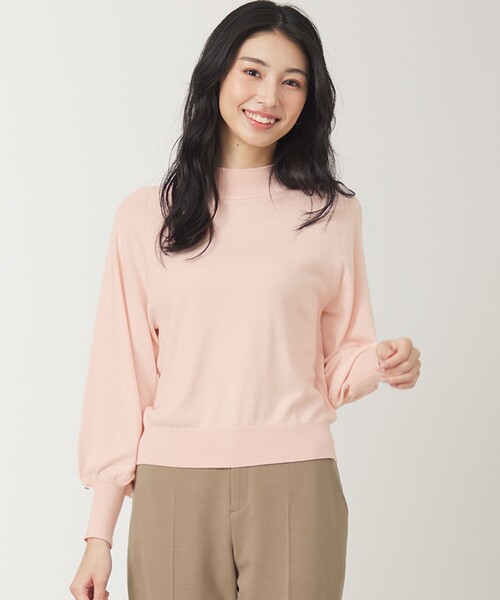 ANY SIS(エニィスィス)の「【洗える】カシミヤブレンドパフ袖 ニット(ニット/セーター・レディース・ピンク系/ブラック系/レッド系/ライトグリーン系/ライトグレー系・2)」の5枚目の写真