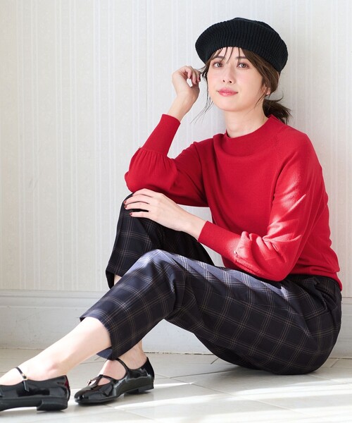 ANY SIS(エニィスィス)の「【洗える】カシミヤブレンドパフ袖 ニット(ニット/セーター・レディース・ピンク系/ブラック系/レッド系/ライトグリーン系/ライトグレー系・2)」の6枚目の写真