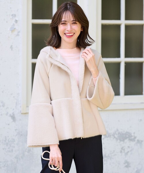 ANY SIS(エニィスィス)の「【洗える】カシミヤブレンドパフ袖 ニット(ニット/セーター・レディース・ピンク系/ブラック系/レッド系/ライトグリーン系/ライトグレー系・2)」の8枚目の写真