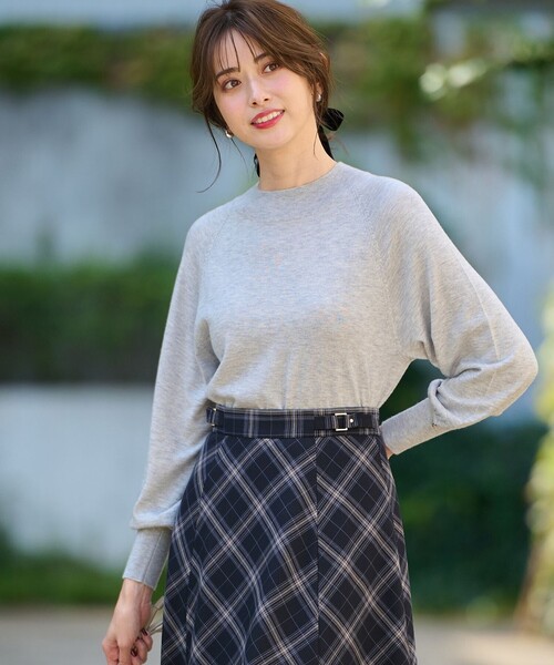 ANY SIS(エニィスィス)の「【洗える】カシミヤブレンドパフ袖 ニット(ニット/セーター・レディース・ピンク系/ブラック系/レッド系/ライトグリーン系/ライトグレー系・2)」の10枚目の写真