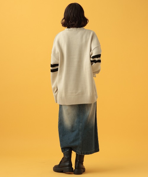 PBLIM（ページボーイリム）の「PAGEBOYLIM/ナンバー26ニット（ニット/セーター・レディース・ブラック/レッド/オフホワイト/ブルー・FREE）」の10枚目の写真