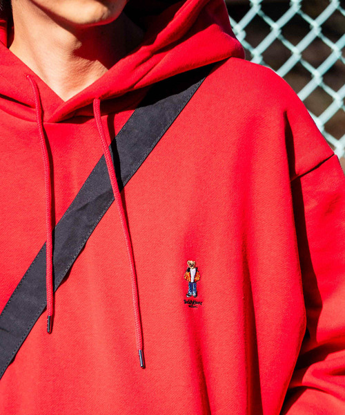 SENSE OF PLACE by URBAN RESEARCH（センスオブプレイスバイアーバンリサーチ）の「『別注』TeddyBear×SENSE OF PLACE　テディベアウラキモウパーカ（パーカー・メンズ・チャコールグレー/オートミール/ブルー/グリーン/レッド・LARGE/MEDIUM）」の7枚目の写真