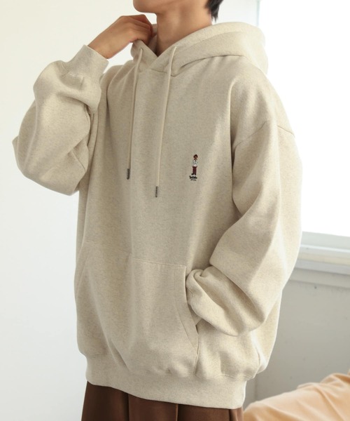 SENSE OF PLACE by URBAN RESEARCH（センスオブプレイスバイアーバンリサーチ）の「『別注』TeddyBear×SENSE OF PLACE　テディベアウラキモウパーカ（パーカー・メンズ・チャコールグレー/オートミール/ブルー/グリーン/レッド・LARGE/MEDIUM）」の13枚目の写真