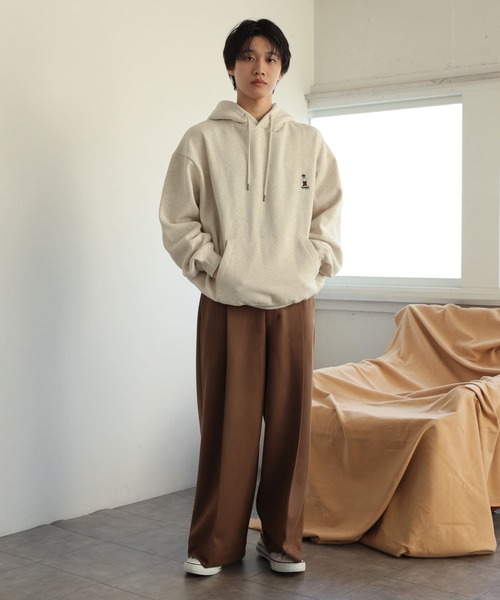 SENSE OF PLACE by URBAN RESEARCH（センスオブプレイスバイアーバンリサーチ）の「『別注』TeddyBear×SENSE OF PLACE　テディベアウラキモウパーカ（パーカー・メンズ・チャコールグレー/オートミール/ブルー/グリーン/レッド・LARGE/MEDIUM）」の18枚目の写真