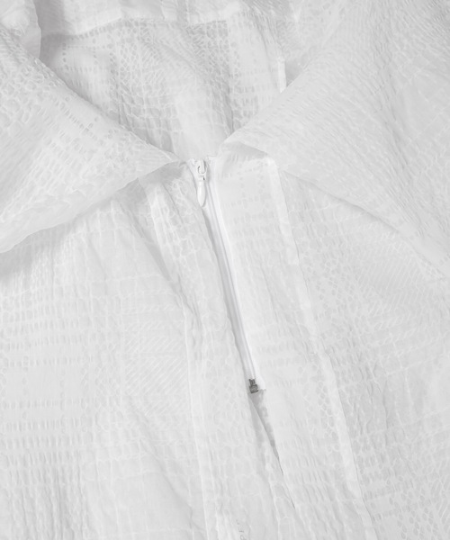 BELPER(ベルパー)の「RIPPLED CHECK SHIKIRT(シャツ/ブラウス・レディース・ブラック/ホワイト・FREE)」の10枚目の写真