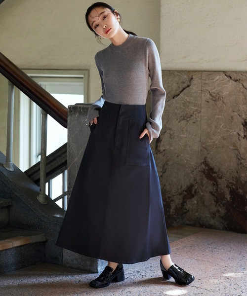 RUIRUE BOUTIQUE（ルイルエブティック）の「タックチノスカート（スカート・レディース・ベージュ/ネイビー/ブラック・マルチサイズ）」の6枚目の写真