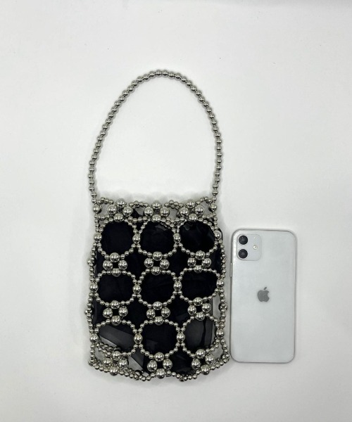 CANVAS+(キャンバスプラス)の「【CANVAS+】ビーズミニバッグ(ハンドバッグ・レディース・クリア/シルバー/ブラック/ホワイト・F)」の18枚目の写真