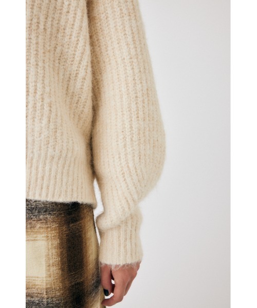 moussy LACE TRIMMED V NECK セーター　F MOUSSY（マウジー）の「LACE TRIMMED V NECK セーター（ニット