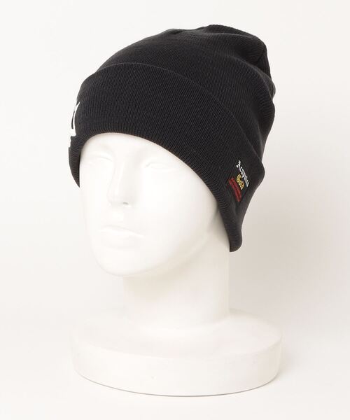 ACAPULCO GOLD(アカプルコゴールド)の「ACAPULCO GOLD / NY LOGO BEANIE(ニットキャップ/ビーニー・メンズ・ブラック/ヘザーグレー/ネイビー・ONE SIZE)」の3枚目の写真