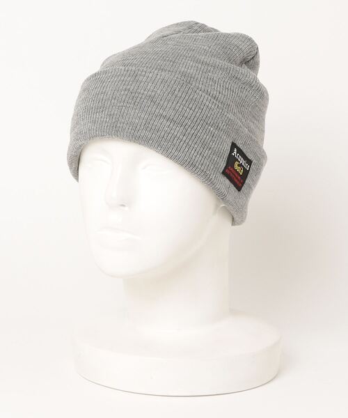 ACAPULCO GOLD(アカプルコゴールド)の「ACAPULCO GOLD / NY LOGO BEANIE(ニットキャップ/ビーニー・メンズ・ブラック/ヘザーグレー/ネイビー・ONE SIZE)」の2枚目の写真