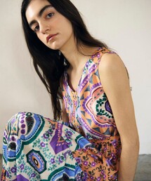 GRACE CONTINENTAL | パネルプリントティアードワンピース(ワンピース)