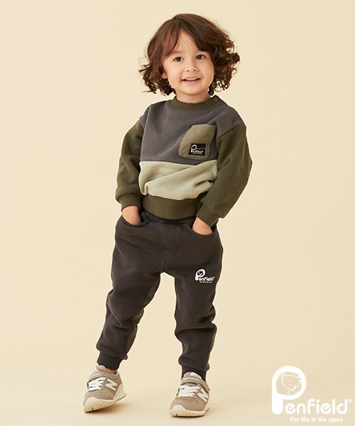petit main(プティマイン)の「【Penfield】スウェットパンツ(スウェットパンツ・キッズ・カーキ/グレー・110cm/130cm/90cm/100cm/120cm/80cm)」の2枚目の写真