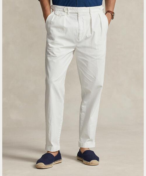 POLO RALPH LAUREN（ポロ ラルフ ローレン）の「スリム テーパード フィット プリーテッド ツイル パンツ（その他パンツ・メンズ・ホワイト・28/30/30/30/32/32/34/32/36/32）」の3枚目の写真