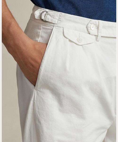 POLO RALPH LAUREN（ポロ ラルフ ローレン）の「スリム テーパード フィット プリーテッド ツイル パンツ（その他パンツ・メンズ・ホワイト・28/30/30/30/32/32/34/32/36/32）」の5枚目の写真