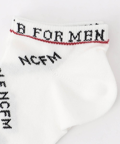 NICOLE CLUB FOR MEN（ニコルクラブフォーメン）の「ロゴデザインショートソックス（ソックス/靴下・メンズ・オフホワイト/ブラック/ネイビー・FREE）」の4枚目の写真