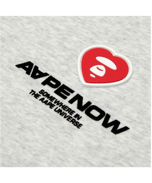 AAPE BY A BATHING APE(エーエイプバイアベイシングエイプ)の「AAPE NOW HEART CREW NECK SWEAT(スウェット・メンズ・オフホワイト・SMALL/MEDIUM/LARGE/X-LARGE/XX-LARGE/X-SMALL)」の4枚目の写真