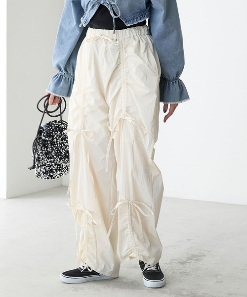 今期 &ellecy リボンパンツ trim_ofnls_item6ef4056810ec11e