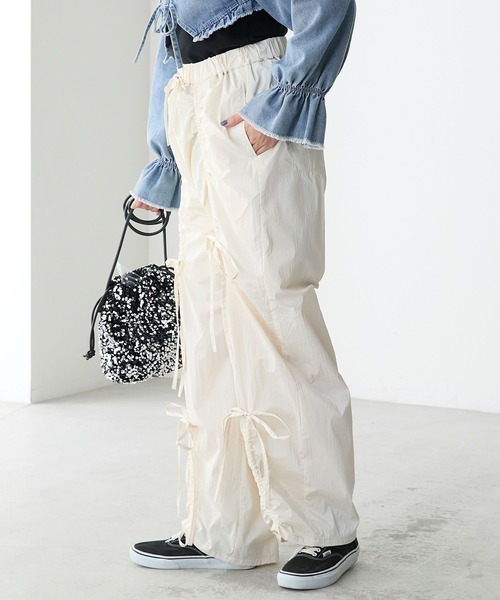 forksy.】ナイロンドロストリボンパンツ forksy.│MONO-MART