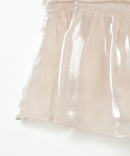 notch.（ノッチ）の「オーガンジーギャザーキャミ（キャミソール・レディース・オフホワイト/ダークグレー/ベージュ・M）」の9枚目の写真