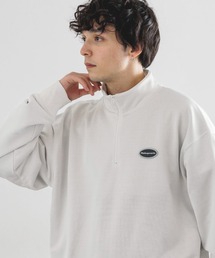 RAGEBLUE | 【Ridingmania】バッグロゴ/ハーフジップロゴワッペンルーズスウェット(スウェット)