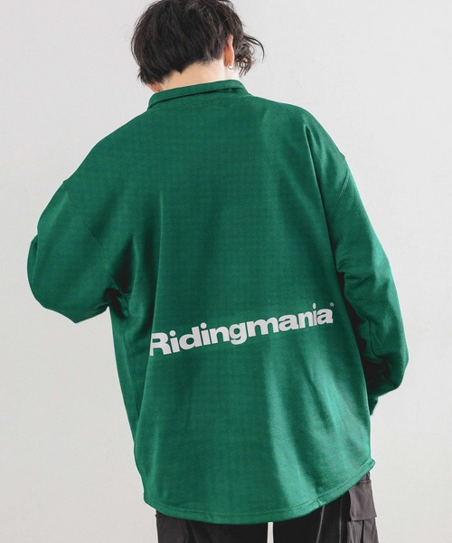 RAGEBLUE(レイジブルー)の「【Ridingmania】バッグロゴ/ハーフジップロゴワッペンルーズスウェット(スウェット・メンズ・ダークグリーン/ブラック/ホワイト/オリーブ・LARGE/MEDIUM)」の6枚目の写真