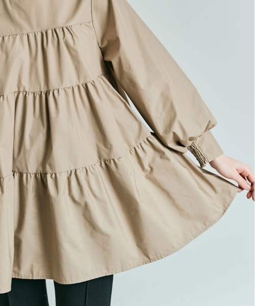 kirakiraShop（キラキラショップ）の「3way バック ティアード チュニック ブラウス（シャツ/ブラウス・レディース・ライトブルー/ブラック/ベージュ/オフホワイト/ネイビー・L/M）」の12枚目の写真