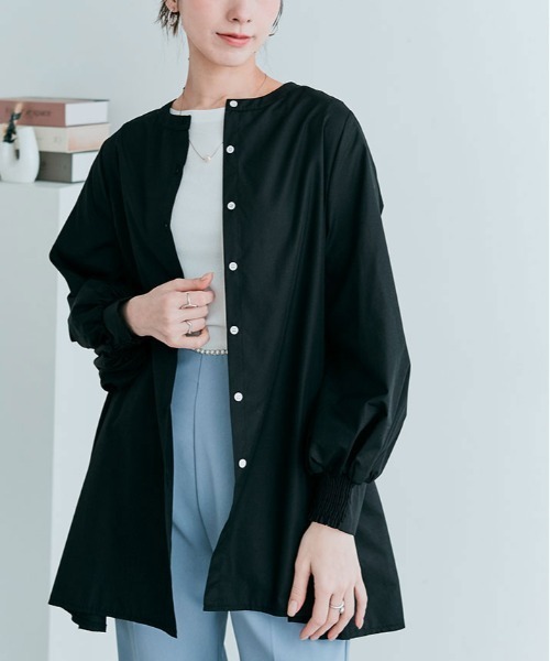 kirakiraShop（キラキラショップ）の「3way バック ティアード チュニック ブラウス（シャツ/ブラウス・レディース・ライトブルー/ブラック/ベージュ/オフホワイト/ネイビー・L/M）」の20枚目の写真