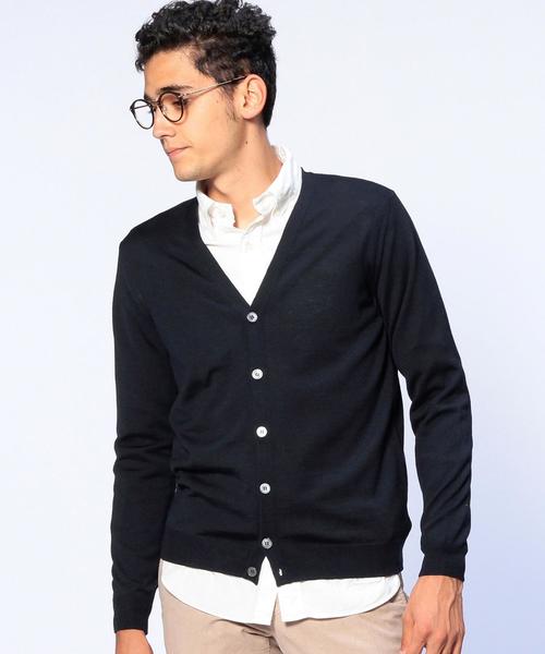 ZANONE メンズ Vネックカーディガン 48 ZANONE ザノーネ グレー 秋冬V