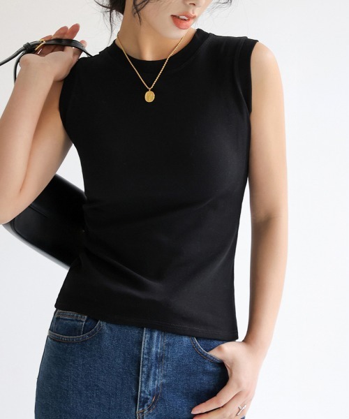 Miniministore(ミニミニストア)の「ノースリーブ Tシャツ タンクトップ 夏(タンクトップ・レディース・ブラック/ダークブラウン/グリーン/カーキ/チャコールグレー/グレー/ホワイト・L/M)」の11枚目の写真