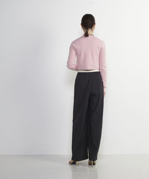 SOFFITTO(ソフィット)の「Soffitto刺繍入りクロップドニット(ニット/セーター・レディース・ホワイト/ブラック/ピンク・FREE)」の17枚目の写真