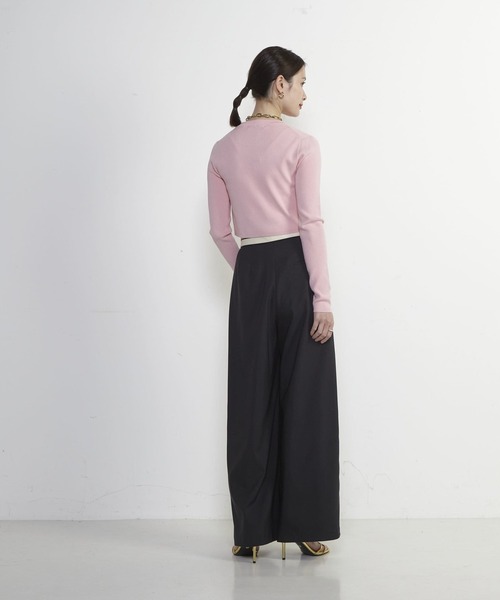 SOFFITTO(ソフィット)の「Soffitto刺繍入りクロップドニット(ニット/セーター・レディース・ホワイト/ブラック/ピンク・FREE)」の18枚目の写真