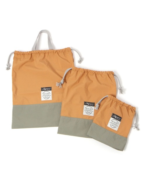 BAYFLOW（ベイフロー）の「巾着セット（KIDS）（エコバッグ/サブバッグ・キッズ・アイボリー/ブルー/ブラウン/ラベンダー/イエロー・FREE）」の2枚目の写真