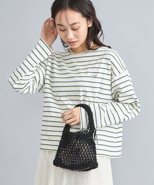 PENNEYS(ぺニーズ)の「PENNEYS(ぺニーズ)別注オヤコボーダーロングスリーブカットソー(Tシャツ/カットソー・レディース・オフホワイト/ネイビー/ライトグレー・M/L)」の1枚目の写真