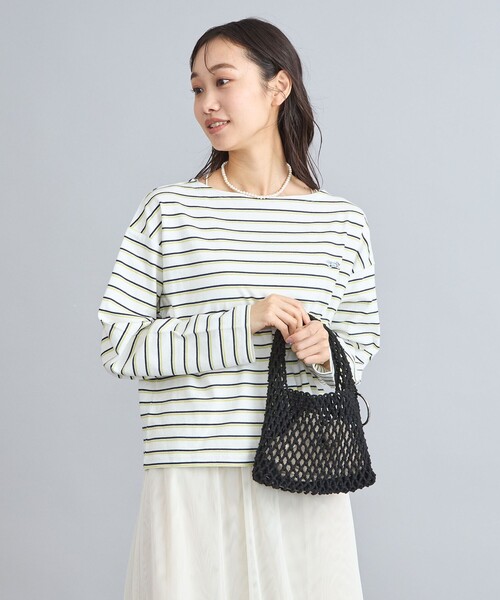 PENNEYS(ぺニーズ)の「PENNEYS(ぺニーズ)別注オヤコボーダーロングスリーブカットソー(Tシャツ/カットソー・レディース・オフホワイト/ネイビー/ライトグレー・M/L)」の5枚目の写真