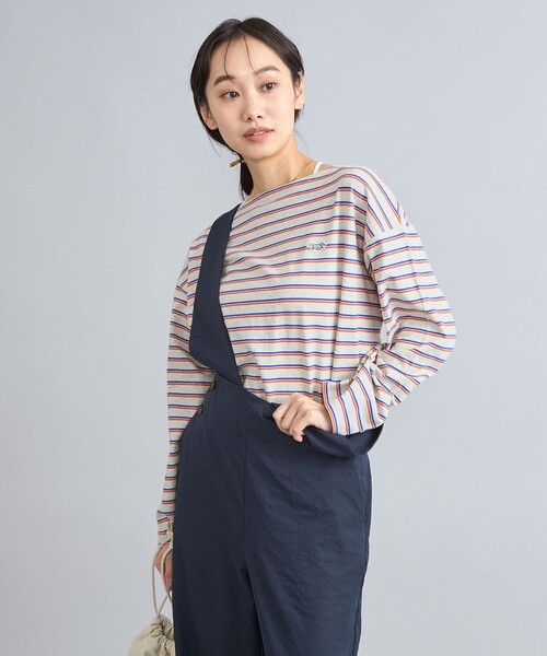 PENNEYS(ぺニーズ)の「PENNEYS(ぺニーズ)別注オヤコボーダーロングスリーブカットソー(Tシャツ/カットソー・レディース・オフホワイト/ネイビー/ライトグレー・M/L)」の13枚目の写真