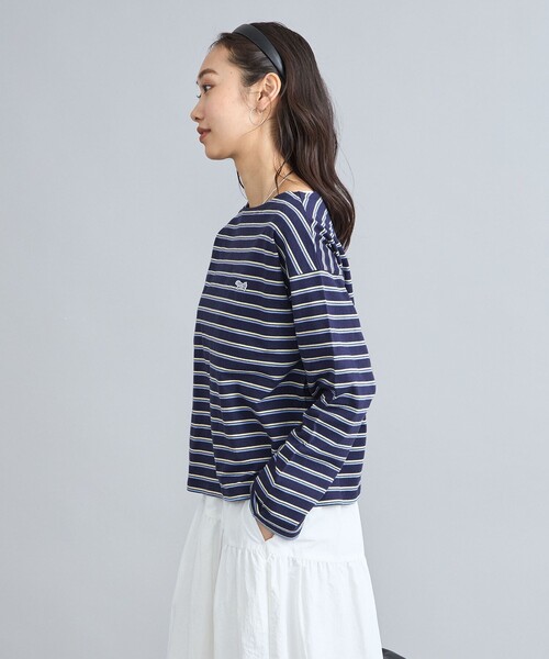 PENNEYS(ぺニーズ)の「PENNEYS(ぺニーズ)別注オヤコボーダーロングスリーブカットソー(Tシャツ/カットソー・レディース・オフホワイト/ネイビー/ライトグレー・M/L)」の20枚目の写真