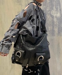 XU（エックスユー）の「【Never mind the XU】3way ring shoulder bag mini backpack hand bag / 【ネバーマインド ザ エックスユー】スリーウェイリングショルダーバッグミニバッグパックハンドバッグワンハンドルバッグ（ショルダーバッグ）」