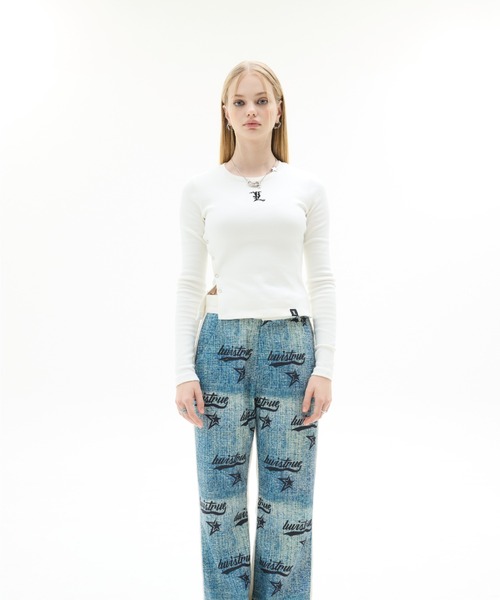 LUVISTRUE(ラヴイズトゥルー)の「VL L LOGO TEE(Tシャツ/カットソー・レディース・ホワイト/ブラック・FREE)」の10枚目の写真