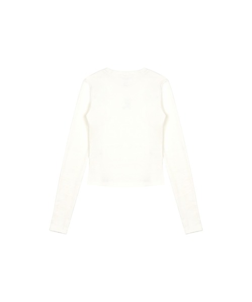 LUVISTRUE(ラヴイズトゥルー)の「VL L LOGO TEE(Tシャツ/カットソー・レディース・ホワイト/ブラック・FREE)」の5枚目の写真