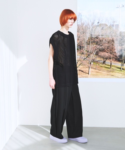 STERNBERG(スタンバーグ)の「STERNBERG/ギマメッシュニットベスト/987652(ベスト・メンズ・ブラック/チャコールグレー・LARGE/MEDIUM)」の5枚目の写真