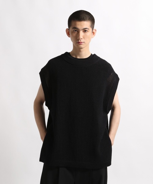 STERNBERG(スタンバーグ)の「STERNBERG/ギマメッシュニットベスト/987652(ベスト・メンズ・ブラック/チャコールグレー・LARGE/MEDIUM)」の12枚目の写真