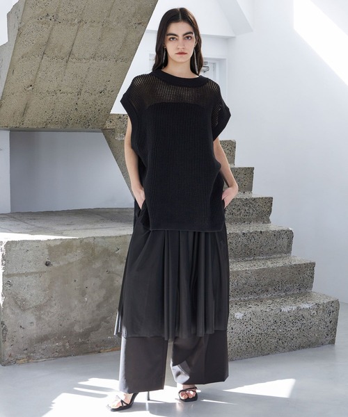 STERNBERG(スタンバーグ)の「STERNBERG/ギマメッシュニットベスト/987652(ベスト・メンズ・ブラック/チャコールグレー・LARGE/MEDIUM)」の15枚目の写真