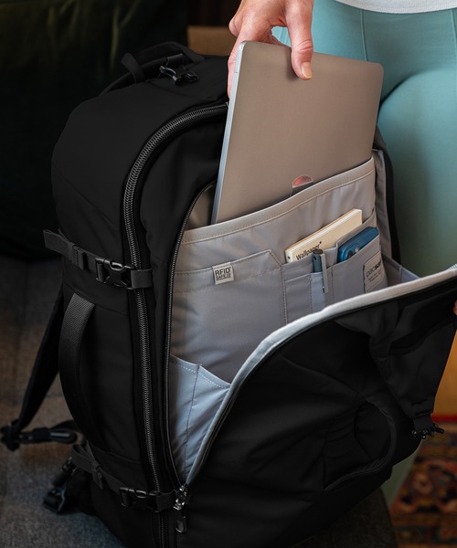 pacsafe(パックセーフ)の「pacsafe/パックセーフ EXP45 carry-on travel pack/キャリーオントラベルパック(バックパック/リュック・メンズ・ブラック・FREE)」の10枚目の写真