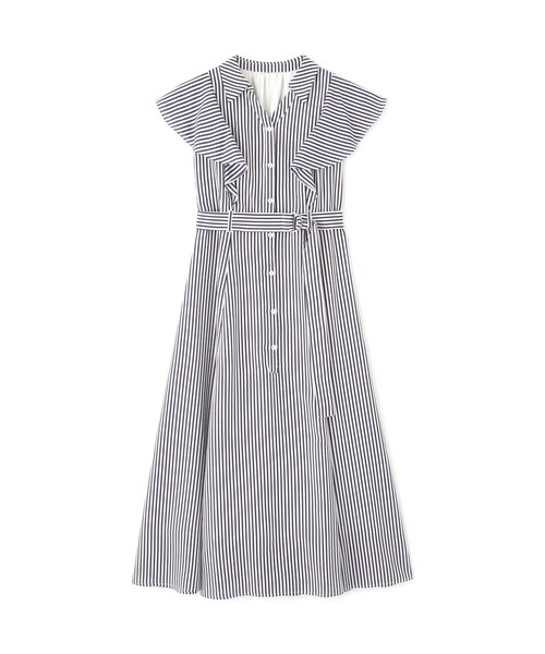 PROPORTION BODY DRESSING（プロポーションボディドレッシング）の「ラッフル袖シアーシャツワンピース / 1214140400（ワンピース・レディース・ベージュ/ネイビー・SMALL/MEDIUM）」の7枚目の写真