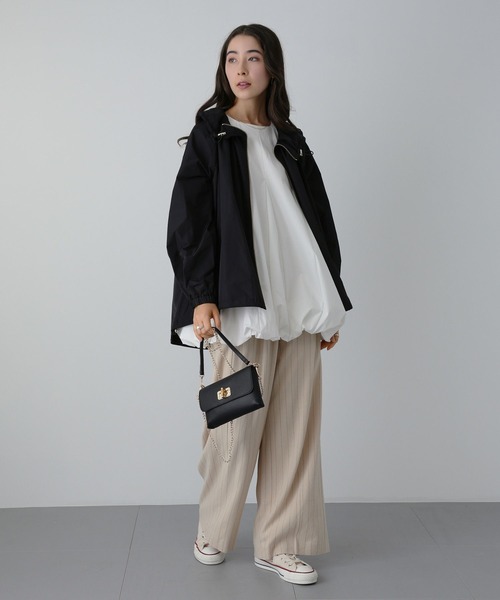 saloon（サルーン）の「SALOON(サルーン)/ライトペーパータフタブルゾン（ブルゾン・レディース・ブラック/グレー系その他・FREE）」の5枚目の写真