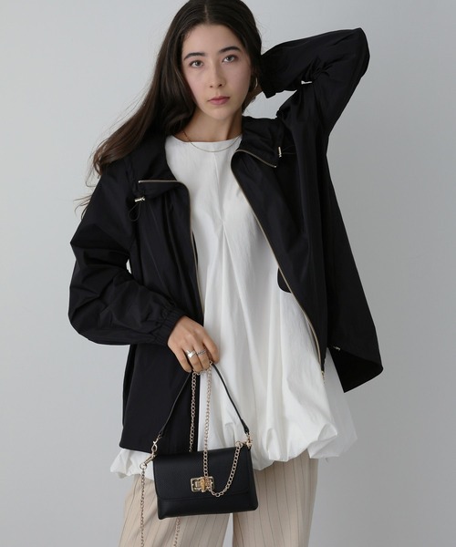 saloon（サルーン）の「SALOON(サルーン)/ライトペーパータフタブルゾン（ブルゾン・レディース・ブラック/グレー系その他・FREE）」の7枚目の写真