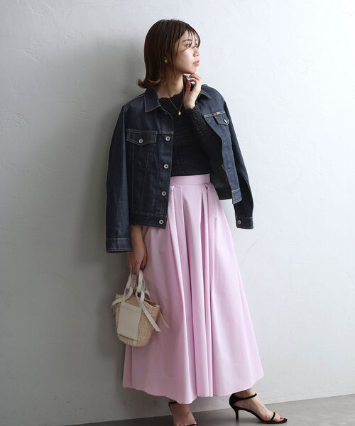La TOTALITE（ラトータリテ）の「【VIOLAd’ORO/ヴィオラドーロ】アバカ*レザーコンビBAG（ハンドバッグ・レディース・ベージュ/ピンク/アイボリー・FREE）」の4枚目の写真